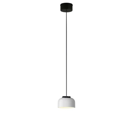 Santa & Cole Pendelleuchte HeadLed Ceramic S von Santa & Cole Hellrosa RAL 3015, White, Weiss / Weiss, 3 M / 118.1", Black Surface (Not Dimmable)