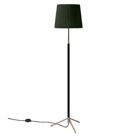 Santa & Cole Stehleuchten Pie de Salón G3 von Santa & Cole  Green Raw Color Ribbon, Chrome-Plated