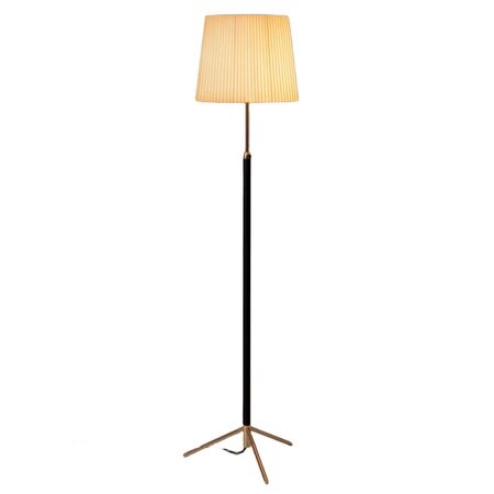 Santa & Cole Stehleuchten Pie de Salón G3 von Santa & Cole  Natural Ribbon, Polished Brass