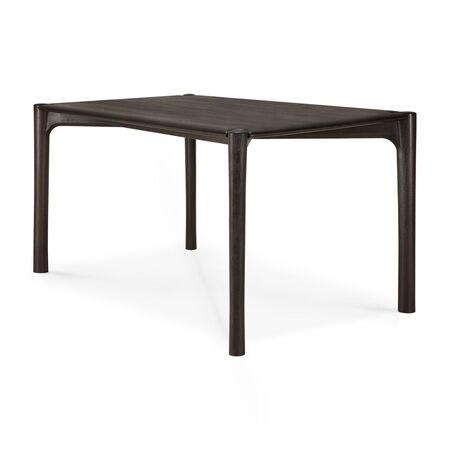 Ethnicraft PI Tisch Rechteckig B: 140 cm / T: 80 cm, Teak dunkelbraun lackiert