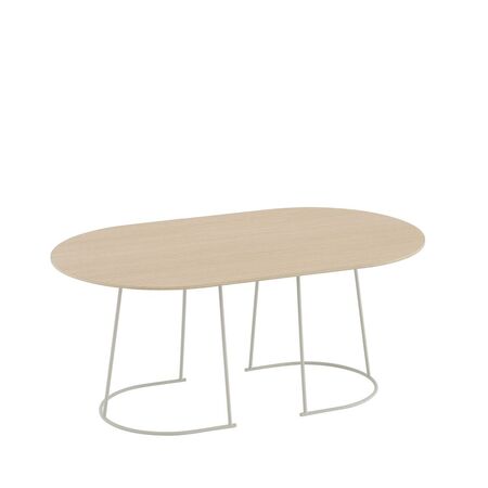 Muuto Couchtisch Airy von Muuto Lacquered Oak Veneer / Off-White, Medium