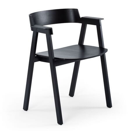 Gazzda Flip Stuhl von Gazzda Lackierte Eichenholz - RAL 9005 Black 