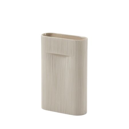 Muuto Ridge Vase Beige, H: 35 cm