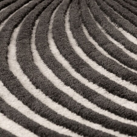 Gan-Rugs GIRO RUG von Gan Rug Schwarz Weiss, L: 132 cm / B: 324 cm