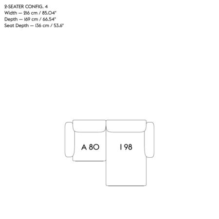 Muuto Modular 2-Sitzer Sofa mit Chaiselounge In Situ