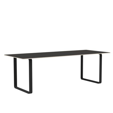 Muuto Muuto 70/70 Tisch Black Linoleum/Plywood/Black, 225 x 90 cm