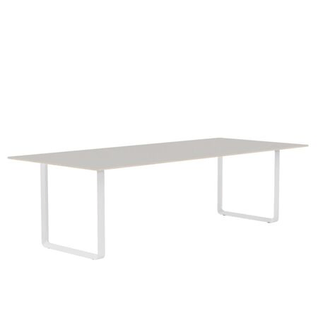 Muuto Muuto 70/70 Tisch Grey Linoleum/Plywood/White, 255 x 108 cm