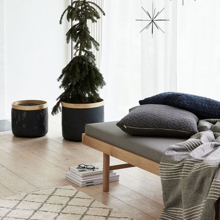 Hübsch Rhomb Teppich Small Weiß/Grau