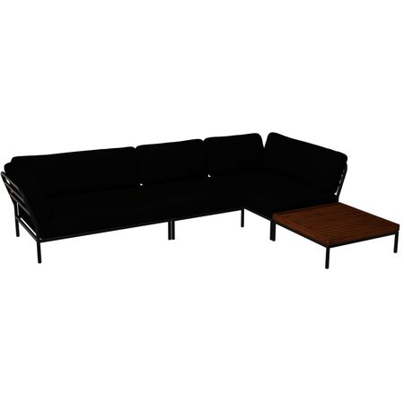 Houe Houe LEVEL Kombination 08 - Outdoor Sofa Dark Grey, Char Heritage 68