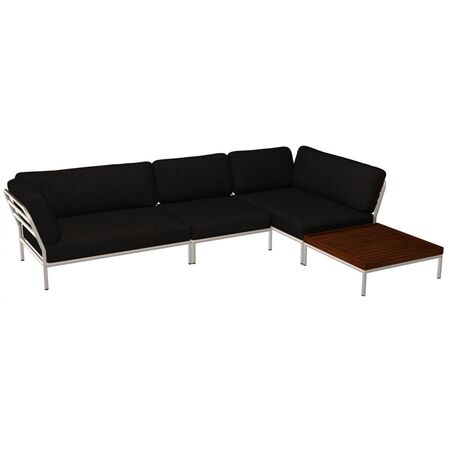Houe Houe LEVEL Kombination 08 - Outdoor Sofa Muted White, Dark Grey Basic 98