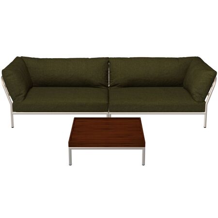 Houe Houe LEVEL 2 Kombination 07 - Outdoor Sofa Muted White, Leaf Heritage 42