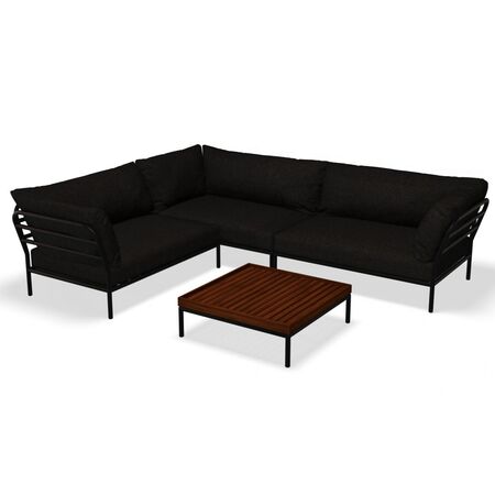 Houe Houe LEVEL 2 Kombination 05 - Outdoor Sofa Dark Grey, Dark Grey Basic 98