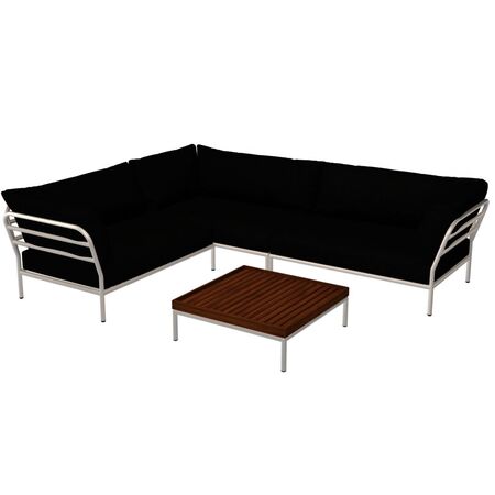 Houe Houe LEVEL 2 Kombination 05 - Outdoor Sofa Muted White, Char Heritage 68