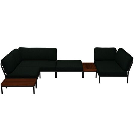 Houe Houe LEVEL Kombination 04 - Outdoor Sofa Dark Grey, Alpine Heritage 44