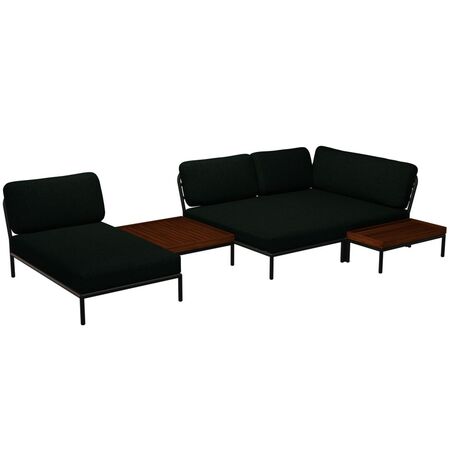 Houe Houe LEVEL Kombination 03 - Outdoor Sofa Dark Grey, Alpine Heritage 44