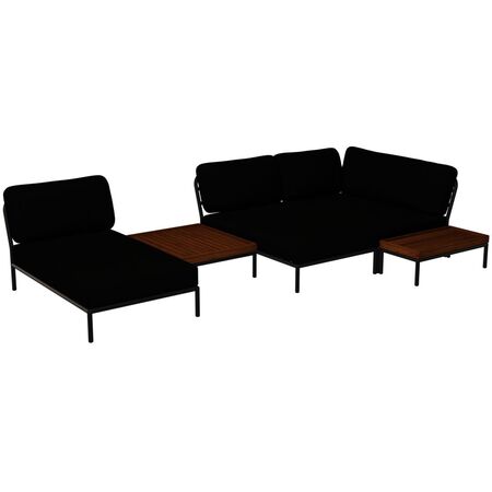 Houe Houe LEVEL Kombination 03 - Outdoor Sofa Dark Grey, Char Heritage 68