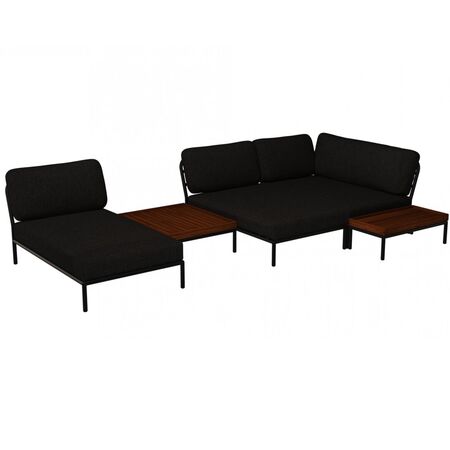 Houe Houe LEVEL Kombination 03 - Outdoor Sofa Dark Grey, Dark Grey Basic 98