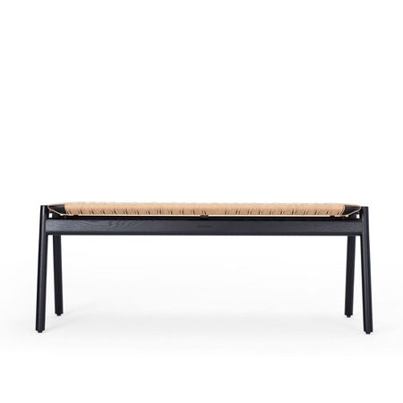 Gazzda_Bench-klupa-120x45-oak-lacquer-black-danish-cord-beige-0-5_1