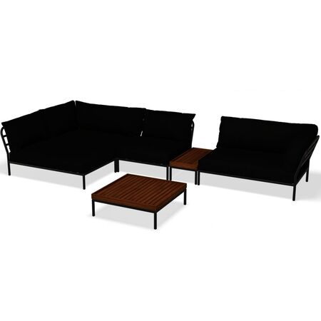 Houe Houe LEVEL 2 Kombination 01- Outdoor Sofa Dark Grey, Char Heritage 68