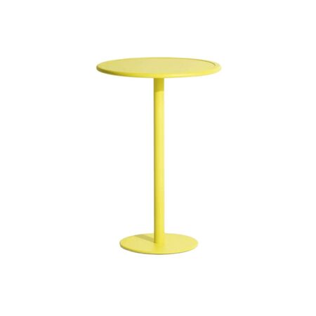 Petite Friture Hoher Tisch Rund Week-end von Petite Friture 1016 - Yellow