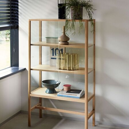 Huebsch Vitrine, Natur, Eiche/Glas