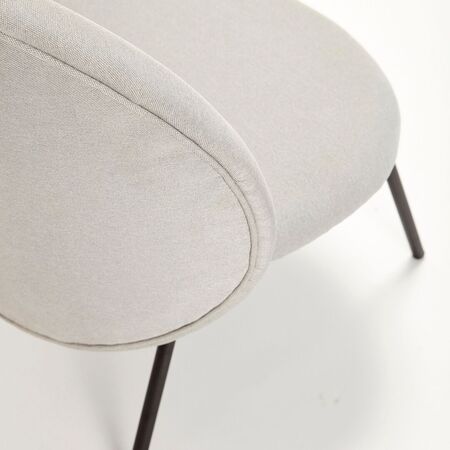 Huebsch Loungestuhl Metallbeine - Hellgrau