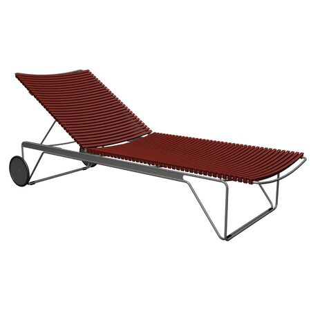Houe Click Verstellbare Chaiselongue von Houe Paprikarot 19
