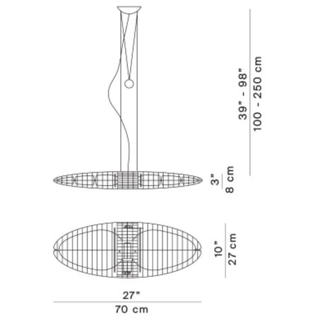 Luceplan Pendelleuchte Titania von Luceplan  Aluminium-1