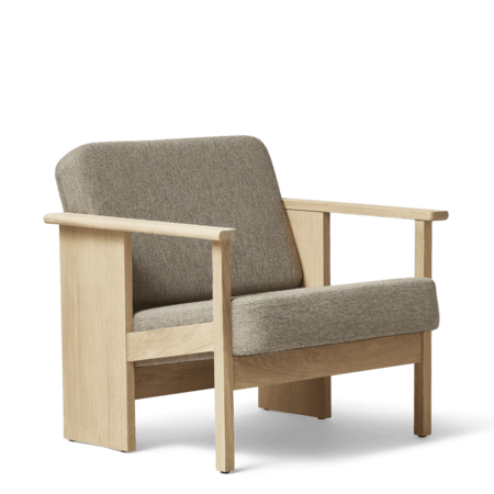Form & Refine Block Lounge Chair Eiche weiss geölt