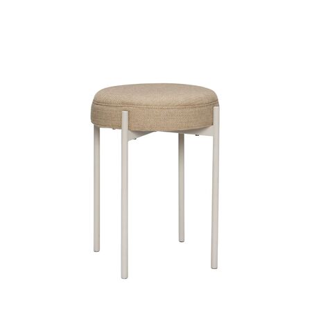 Hübsch  Silo Hocker von Hübsch Grau/Sandfarben