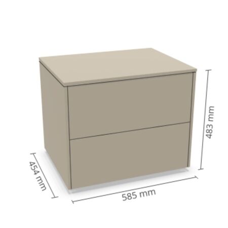 Müller Small Living Nachttisch Kombination 10 Aventa von Müller Small Living Steingrau