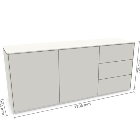 Müller Small Living,Sideboard Kombination 9 Aventa von Müller Small Living,weiss,Sideboard,klassisches Sideboard