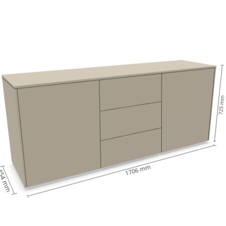 Müller Small Living Sideboard Kombination 5 Aventa von Müller Small Living Steingrau
