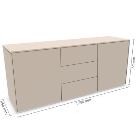 Müller Small Living Sideboard Kombination 5 Aventa von Müller Small Living Kaschmirgrau