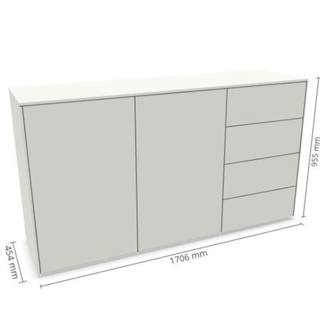 Müller Small Living Sideboard Kombination 4 Aventa von Müller Small Living Weiss