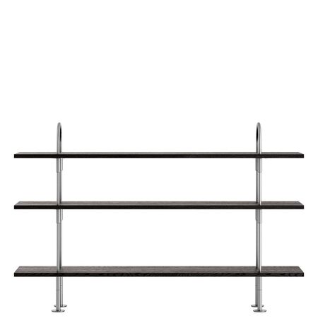 Gubi Regalsystem Keen 160 mit Regalböden von Gubi 3 Regalböden, Braun / Schwarz