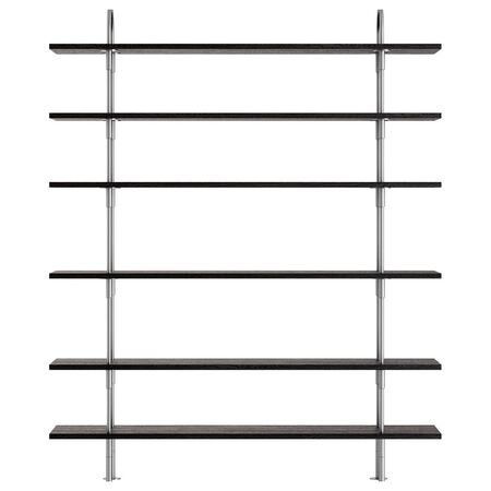 Gubi Regalsystem Keen 160 mit Regalböden von Gubi 6 Regalböden, Braun / Schwarz