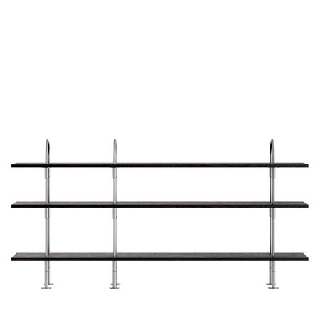 Gubi Regalsystem Keen 208 mit Regalböden von Gubi 3 Regalböden, Braun / Schwarz