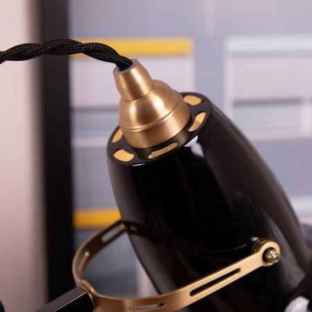 Anglepoise Schreibtischlampe 1227 von Anglepoise  Tiefschwarz  / Messing -1