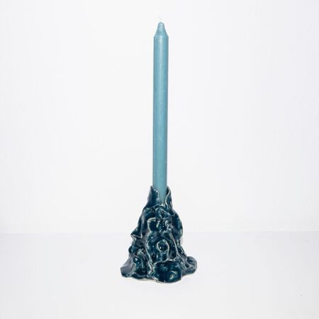 Simone Züger Design Studio Vulcano Kerzenständer Dunkelblau