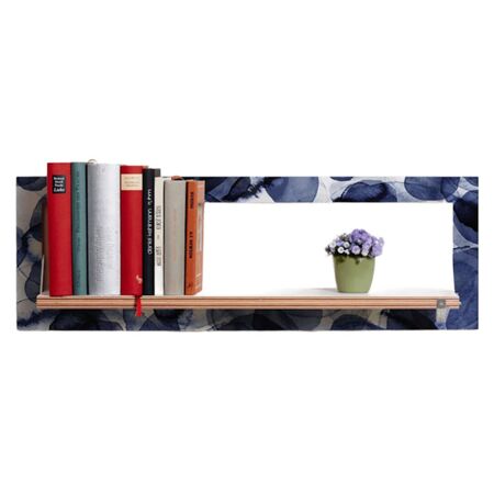 Ambivalenz 'Fläpps' Regal 80 x 27 cm - Bubbles Indigo Bubbles Indigo, B: 80 cm / H: 27 cm 