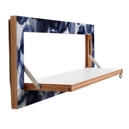 Ambivalenz 'Fläpps' Regal 80 x 27 cm - Bubbles Indigo Bubbles Indigo, B: 80 cm / H: 27 cm 