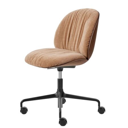 Gubi Meeting Stuhl mit Frontpolsterung Beetle Soft von Gubi Height adjustable 4-Star Base with Castors