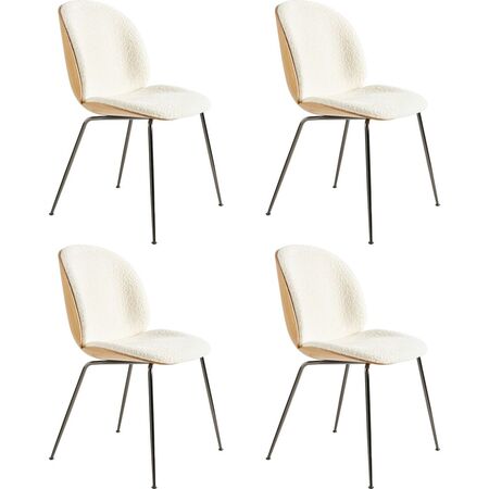 Gubi Beetle 3D Dining Chair Front Upholstered Conic Base 
