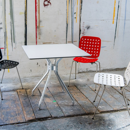 Seledue,'Coray' Stapelstuhl,Rot - RAL 3000,Garten,Gartenstuhl