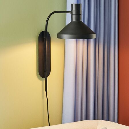 Huebsch Wandlampe Metall schwarz