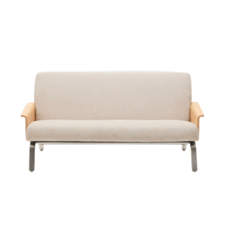 Kave Home Sofa Amsen von Kave Home B: 165 cm, Beige / Eichensperrholz 