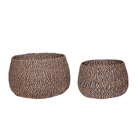 Hübsch  Eyrie Körbe im 2er Set von Hübsch  Schwarz/Rosa