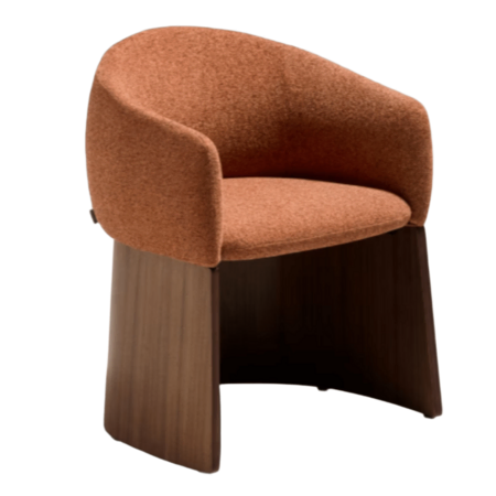 Kave Home Stuhl Bosca von Kave Home Terrakotta / Walnuss Finish