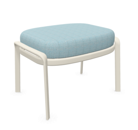 Emu Carousel Sitzpouf - 23 Mattweiß - 700/10 Hellblau